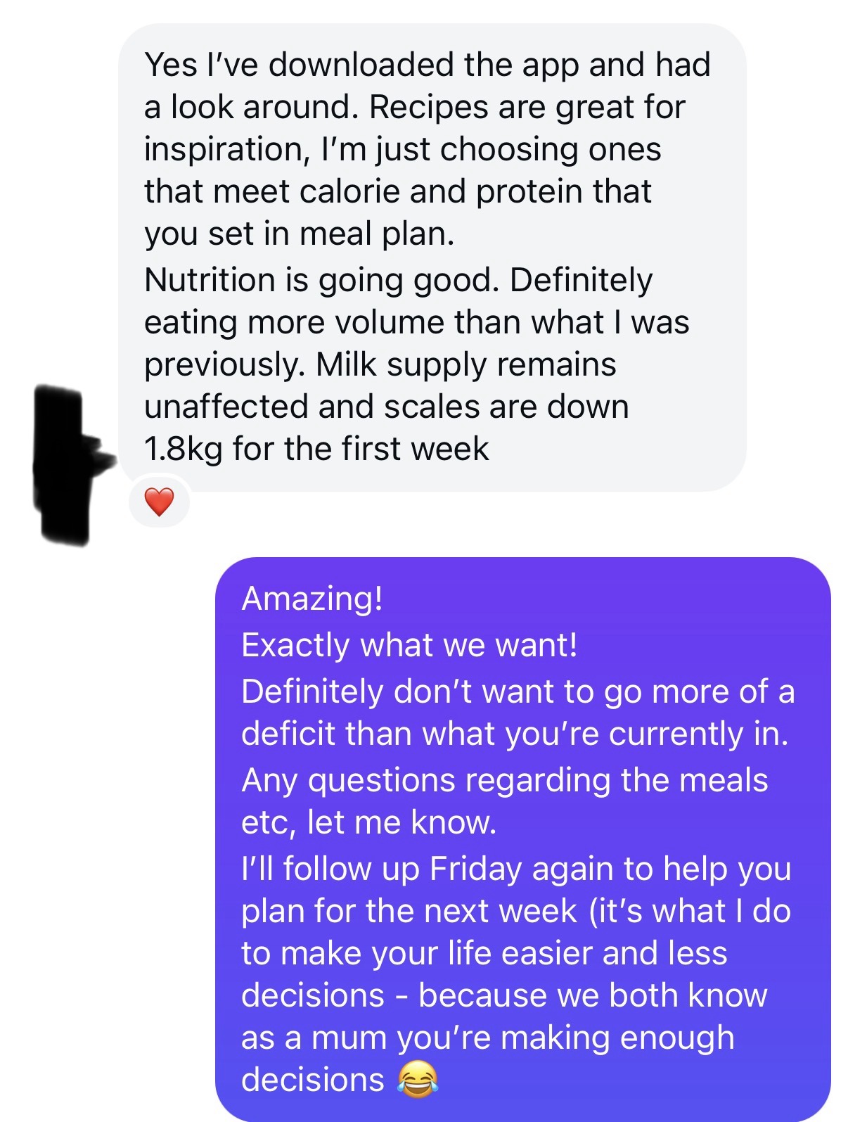 Client review screenshot